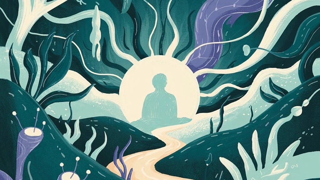 abstract illustration of neurodivergent self-discovery and inner complexity